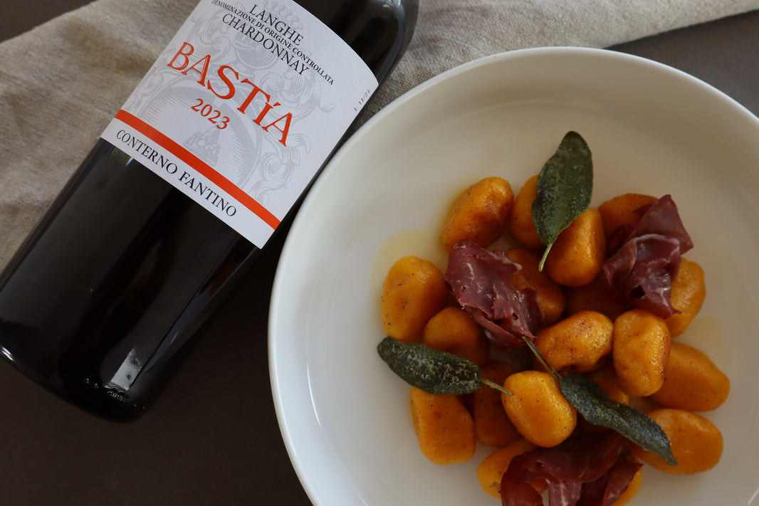 Kürbis Gnocchi mit Bresaola und Salbei Butter x Conterno Fantino Bastià
